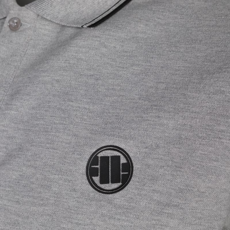 Tricou polo pentru bărbați Pitbull West Coast Polo Slim Stripes grey/melange 3