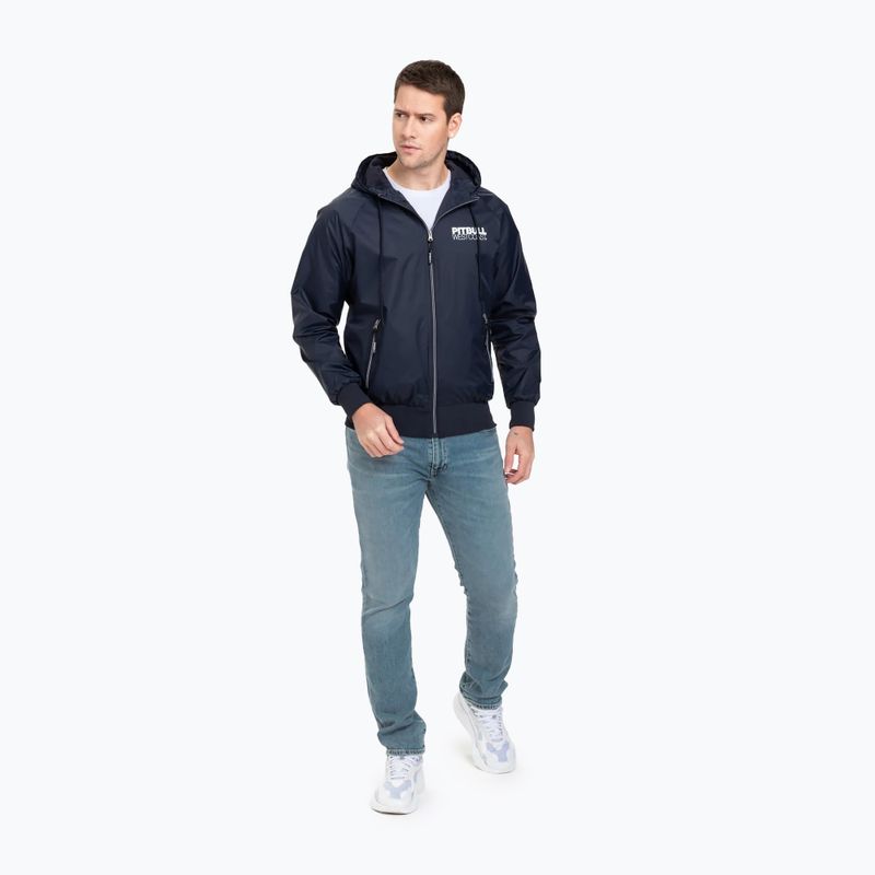 Bărbați Pitbull West Coast Athletic Athletic cu glugă jachetă din nailon cu glugă Dark Navy 2