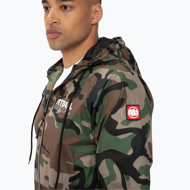 Jachetă cu glugă din nailon pentru bărbați Pitbull West Coast Athletic cu glugă din nailon pentru bărbați Woodland Camo Jacket 3