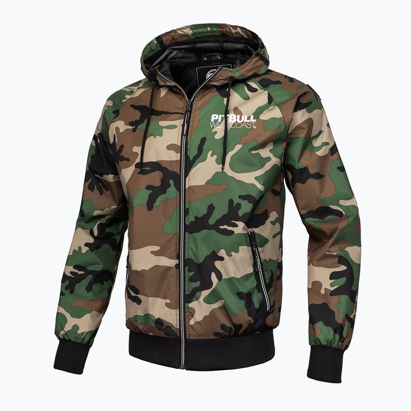 Jachetă cu glugă din nailon pentru bărbați Pitbull West Coast Athletic cu glugă din nailon pentru bărbați Woodland Camo Jacket 7