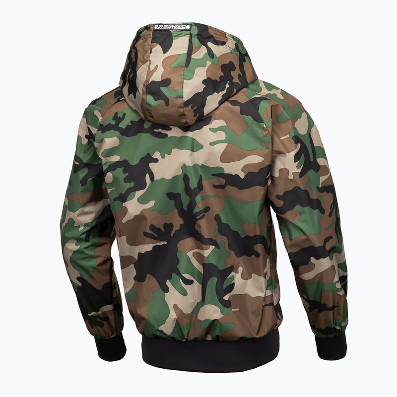 Jachetă cu glugă din nailon pentru bărbați Pitbull West Coast Athletic cu glugă din nailon pentru bărbați Woodland Camo Jacket 8