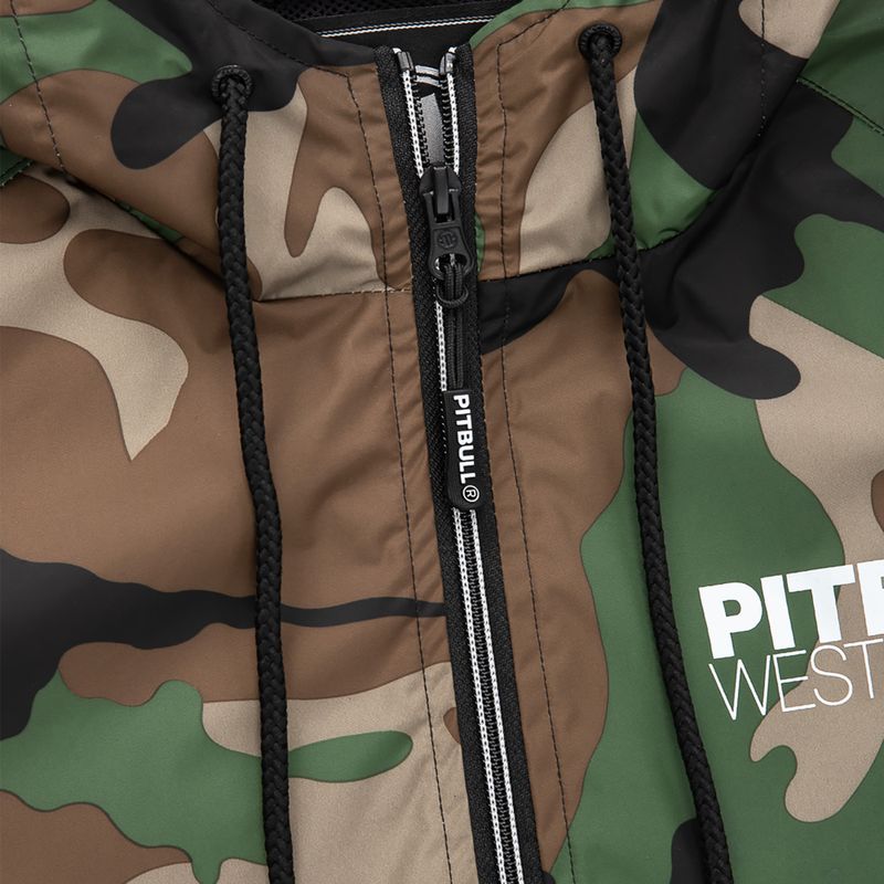 Jachetă cu glugă din nailon pentru bărbați Pitbull West Coast Athletic cu glugă din nailon pentru bărbați Woodland Camo Jacket 9