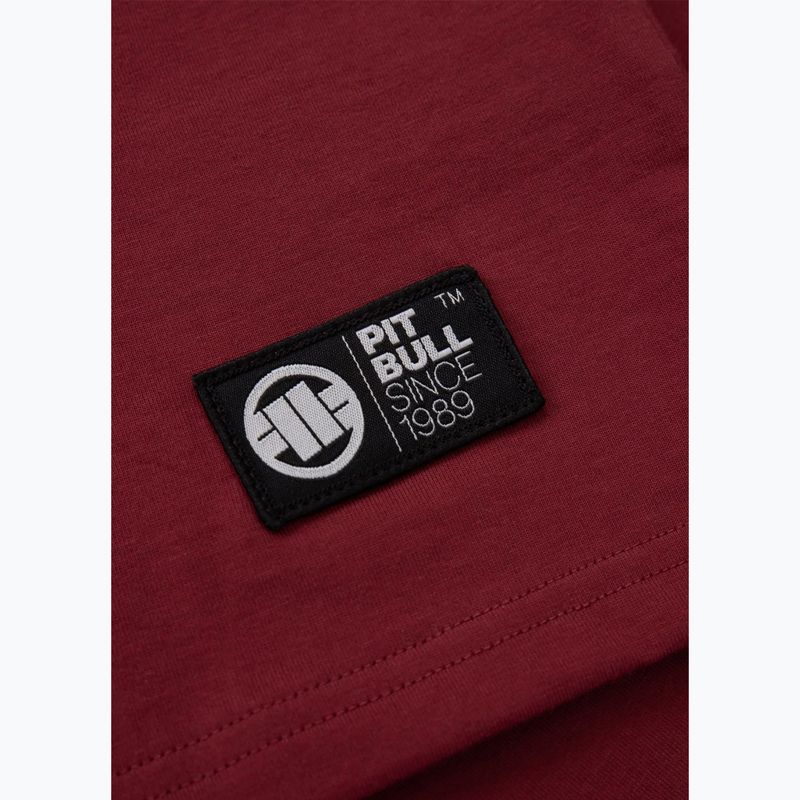 Tricou pentru bărbați Pitbull No Logo burgundy 4