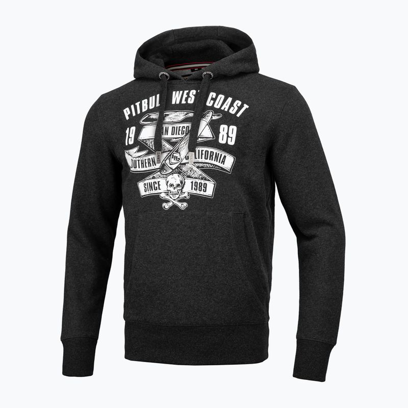 Hanorac pentru bărbați Pitbull West Coast Hooded Oldschool Razor charcoal melange