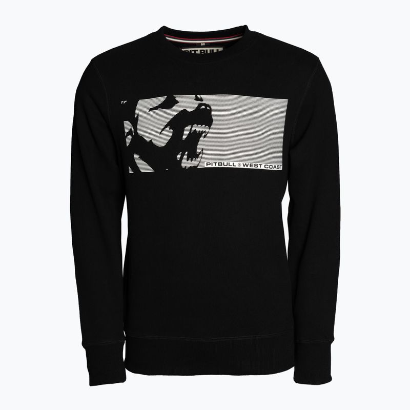 Hanorac pentru bărbați Pitbull West Coast Crewneck Raster Dog black
