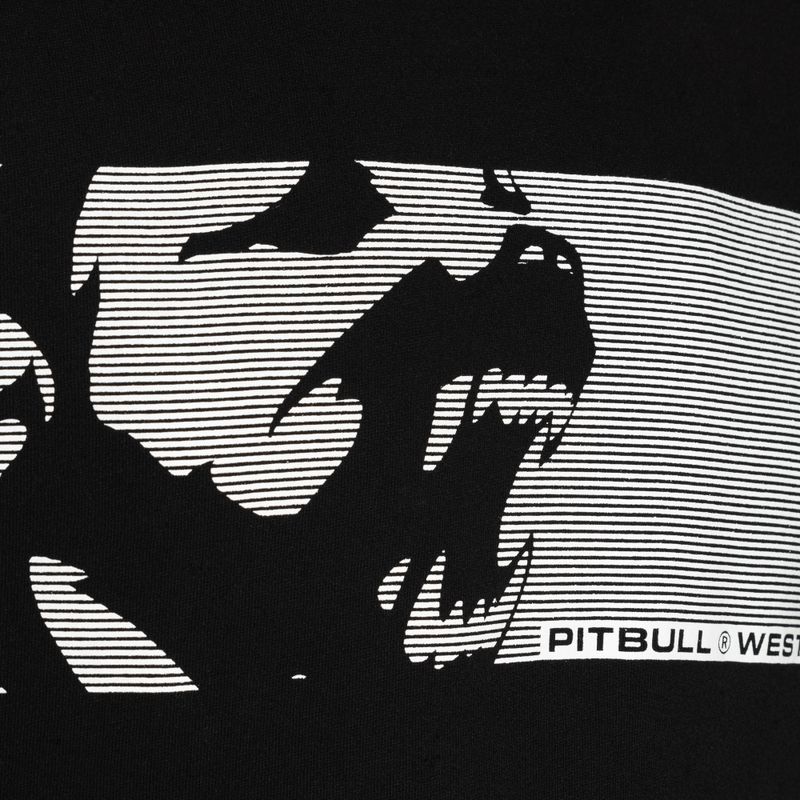 Hanorac pentru bărbați Pitbull West Coast Crewneck Raster Dog black 3