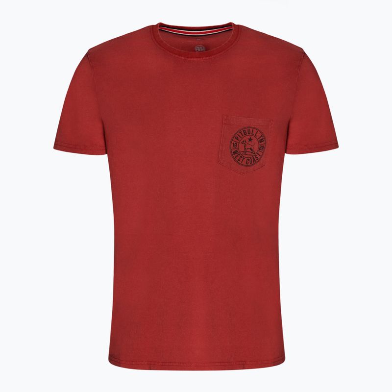 Tricou pentru bărbați Pitbull West Coast T-Shirt Circle Dog burgundy