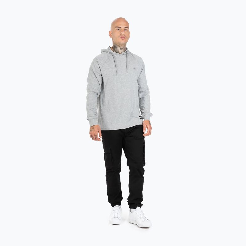 Hanorac pentru bărbați Pitbull West Coast Hooded Small Logo Spandex 210 grey 2