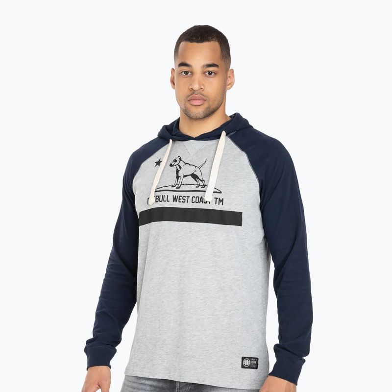 Hanorac pentru bărbați Pitbull West Coast Hooded California 210 grey/dark navy