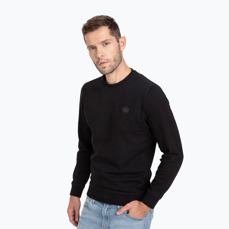 Hanorac pentru bărbați Pitbull West Coast Tanbark Crewneck Sweatshirt black