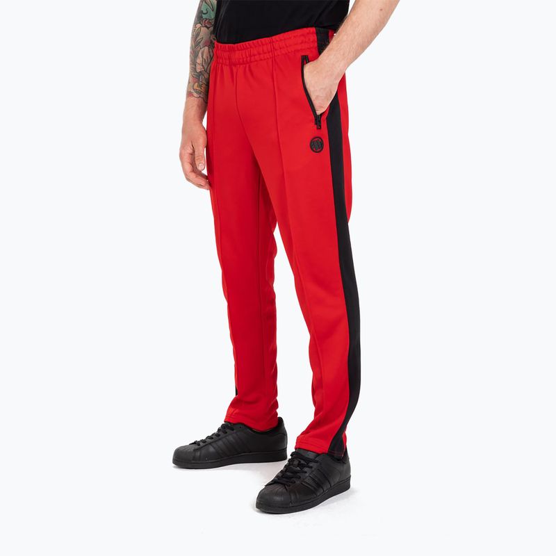 Pantaloni pentru bărbați Pitbull West Coast Oldschool Track Pants Raglan red