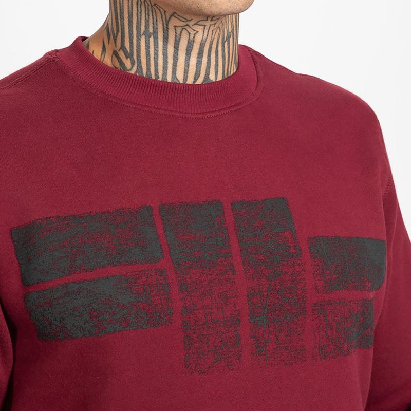 Hanorac pentru bărbați Pitbull West Coast Crewneck Classic Logo burgundy 4