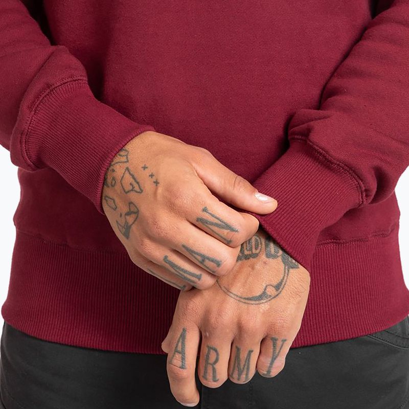 Hanorac pentru bărbați Pitbull West Coast Crewneck Classic Logo burgundy 5