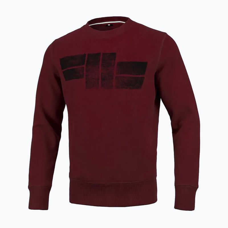 Hanorac pentru bărbați Pitbull West Coast Crewneck Classic Logo burgundy 6