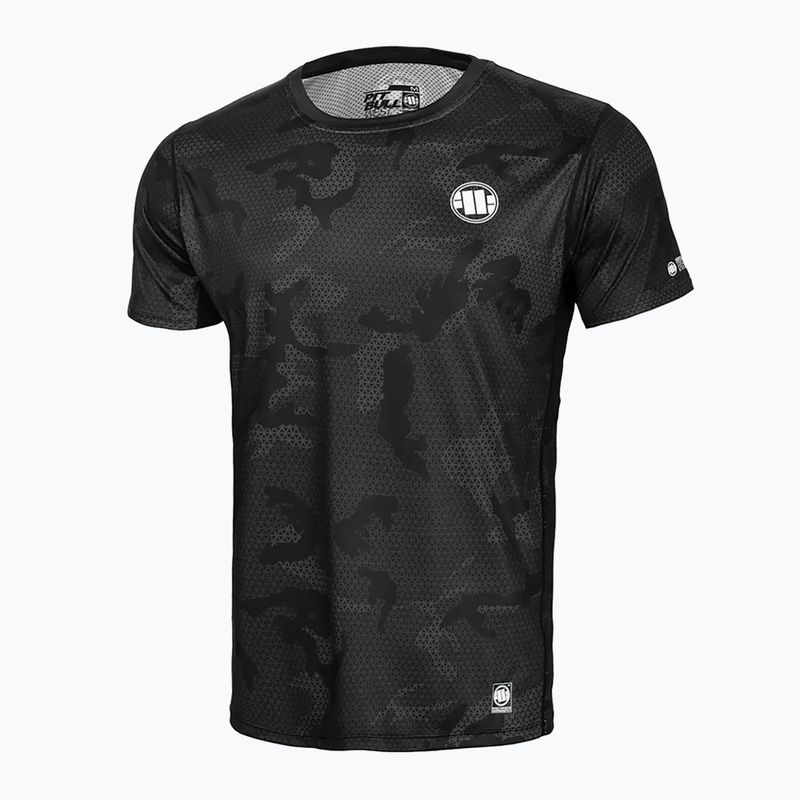 Tricou pentru bărbați Pitbull West Coast Performance Mesh Net Camo All Black Camo black camo