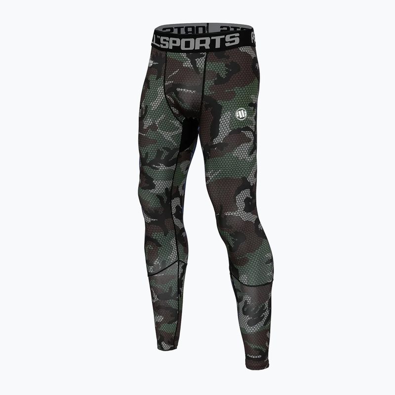 Jambiere pentru bărbați Pitbull West Coast Net Camo Woodland Camo woodland camo