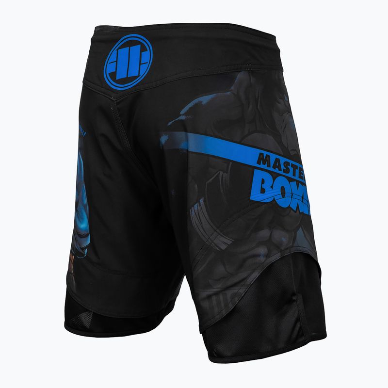 Pantaloni scurți de grappling pentru bărbați Pitbull West Coast Grappling Master Of Boxing black 10