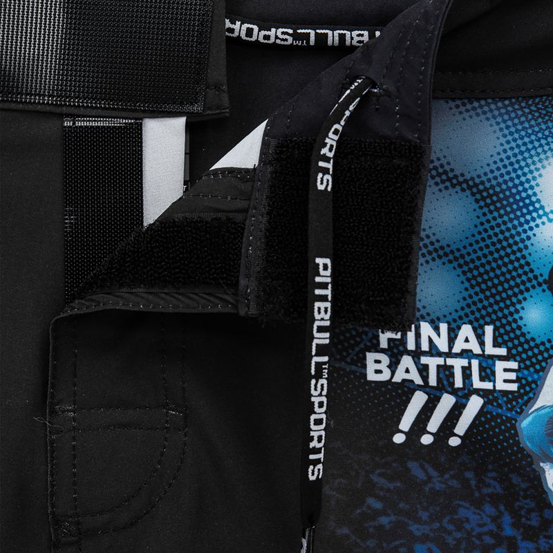 Pantaloni scurți de grappling pentru bărbați Pitbull West Coast Grappling Master Of Boxing black 12