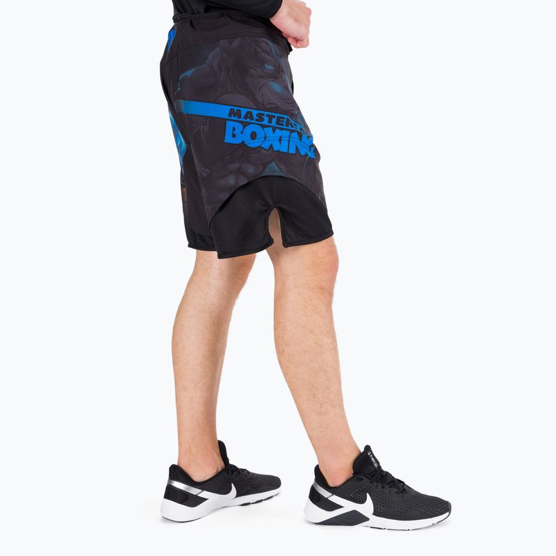 Pantaloni scurți de grappling pentru bărbați Pitbull West Coast Grappling Master Of Boxing black 3