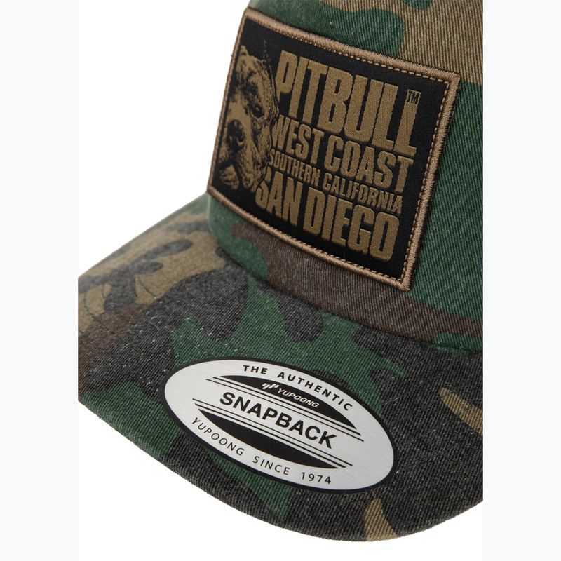 Șapcă pentru bărbați Pitbull West Coast Mesh Snapback ,,Blood Dog" Camo Trucker wood/black 3
