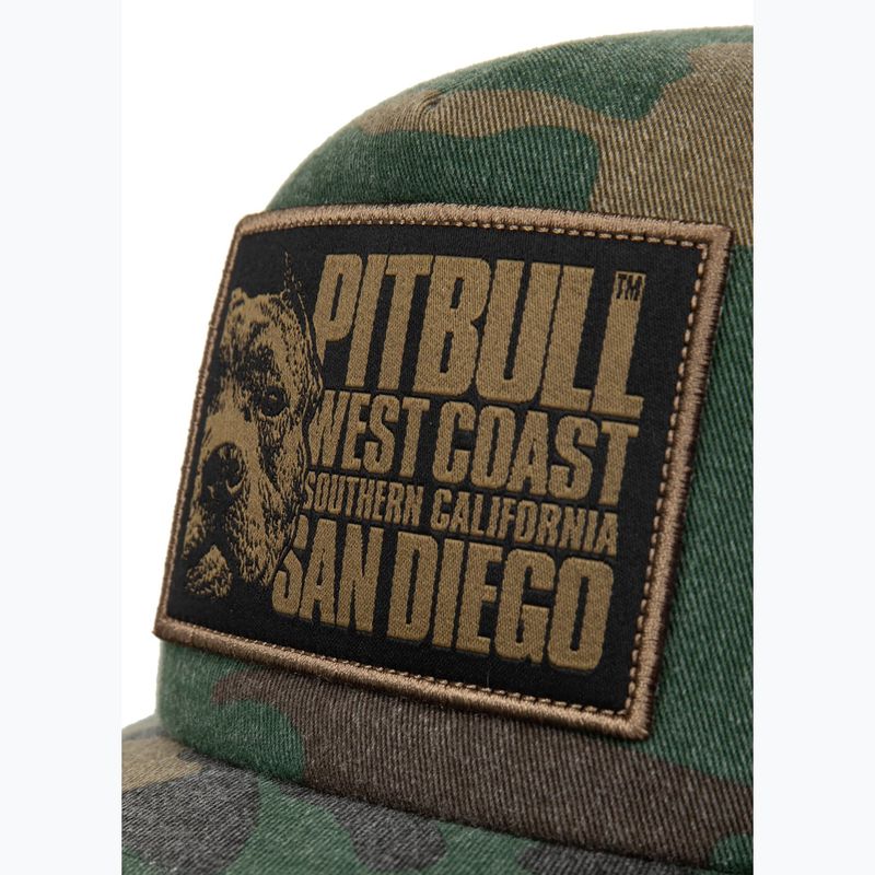 Șapcă pentru bărbați Pitbull West Coast Mesh Snapback ,,Blood Dog" Camo Trucker wood/black 4