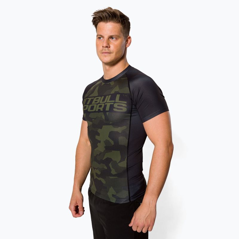 Rashguard pentru bărbați Pitbull West Coast T-S Rash Dillard olive camo