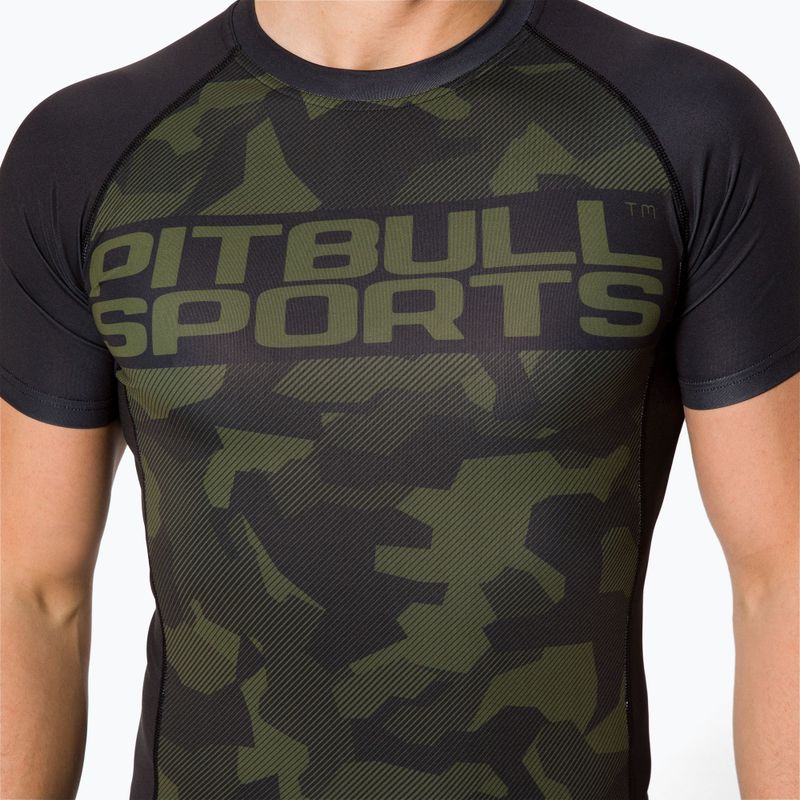 Rashguard pentru bărbați Pitbull West Coast T-S Rash Dillard olive camo 4