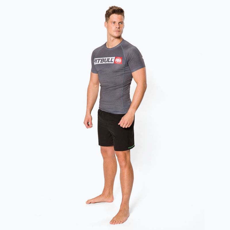 Rashguard pentru bărbați Pitbull West Coast T-S Rash Hilltop grey/melange 2