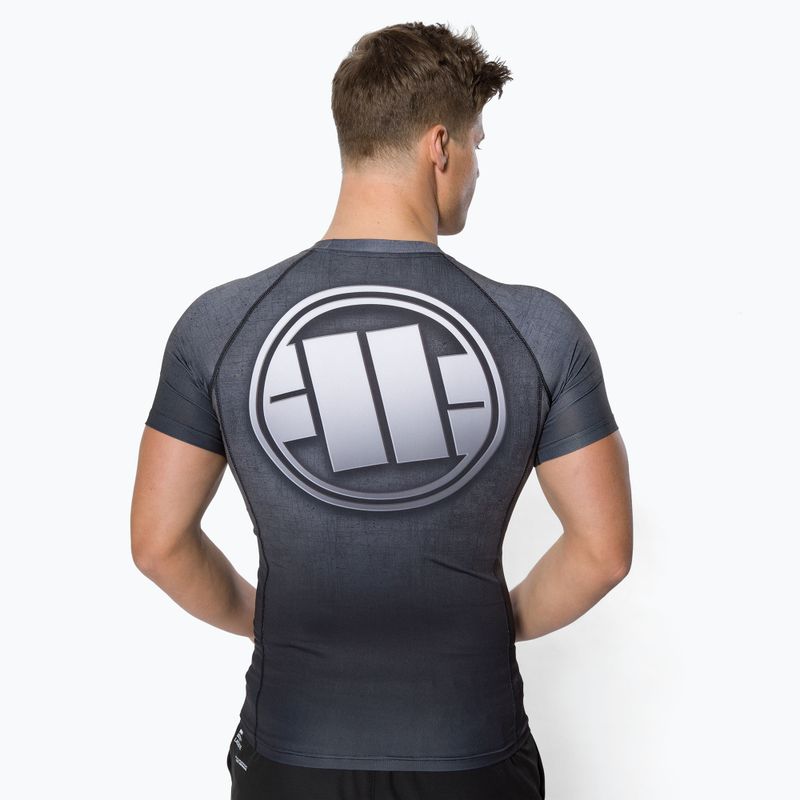 Rashguard pentru bărbați Pitbull West Coast T-S Rash Scratch grey 3