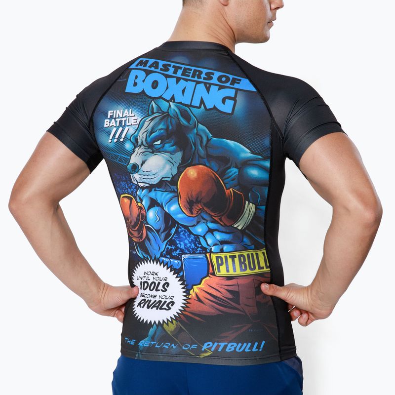Rashguard pentru bărbați Pitbull West Coast T-S Rash Master Of Boxing black 3