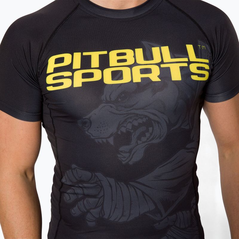 Rashguard pentru bărbați Pitbull West Coast T-S Rash Master Of BJJ black 4