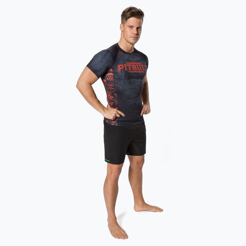 Rashguard pentru bărbați Pitbull West Coast Rash T-S Masters Of Mma black 2