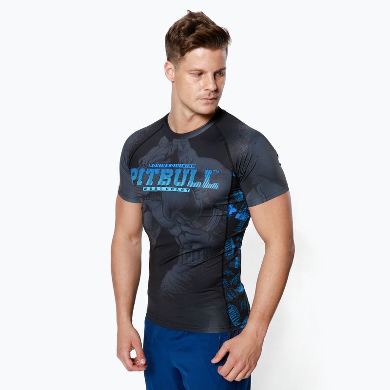 Rashguard pentru bărbați Pitbull West Coast Rash T-S Masters Of Boxing black