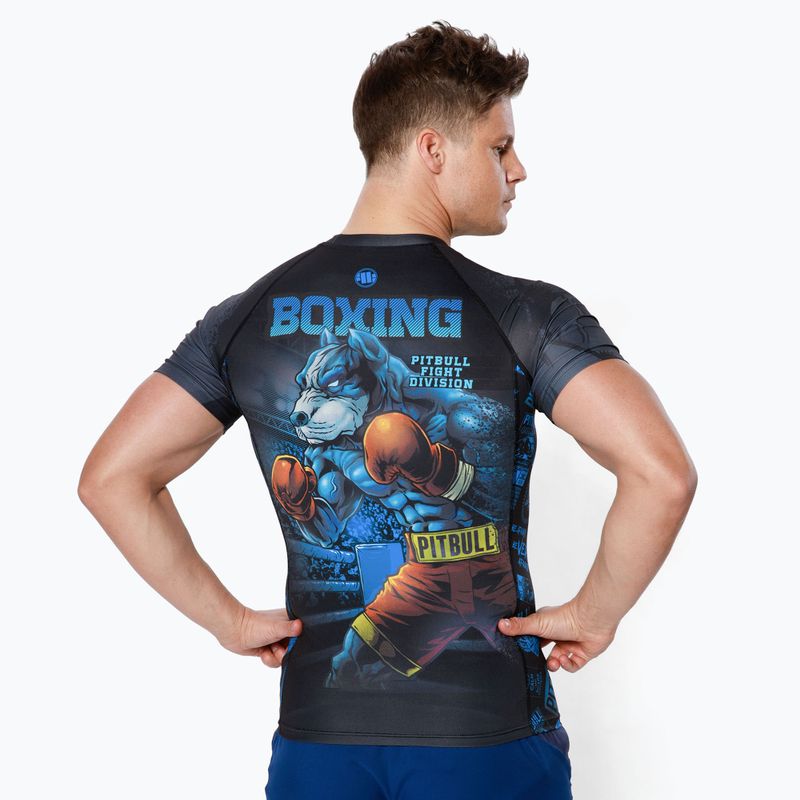 Rashguard pentru bărbați Pitbull West Coast Rash T-S Masters Of Boxing black 3