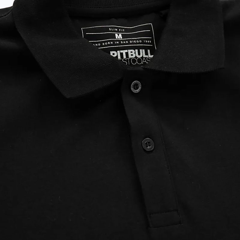 Tricou polo pentru bărbați Pitbull West Coast Polo Jersey Small Logo 210 GSM black 3