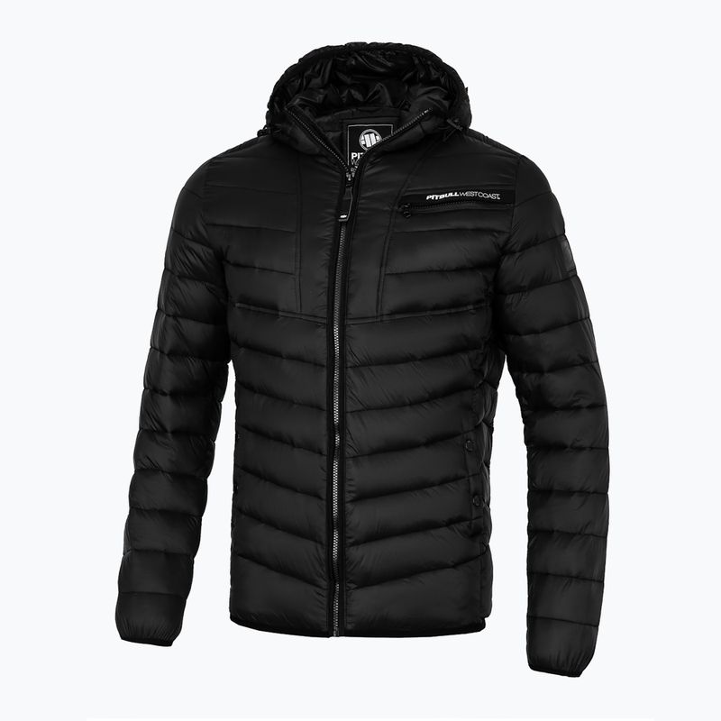 Jachetă pentru bărbați în jos Pitbull West Coast Royston Hooded Quilted black