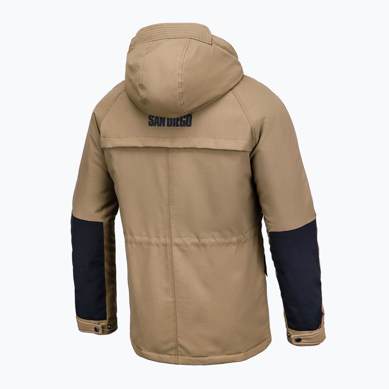 Jachetă de iarnă pentru bărbați Pitbull West Coast Gunner Hooded Parka dark sand 5