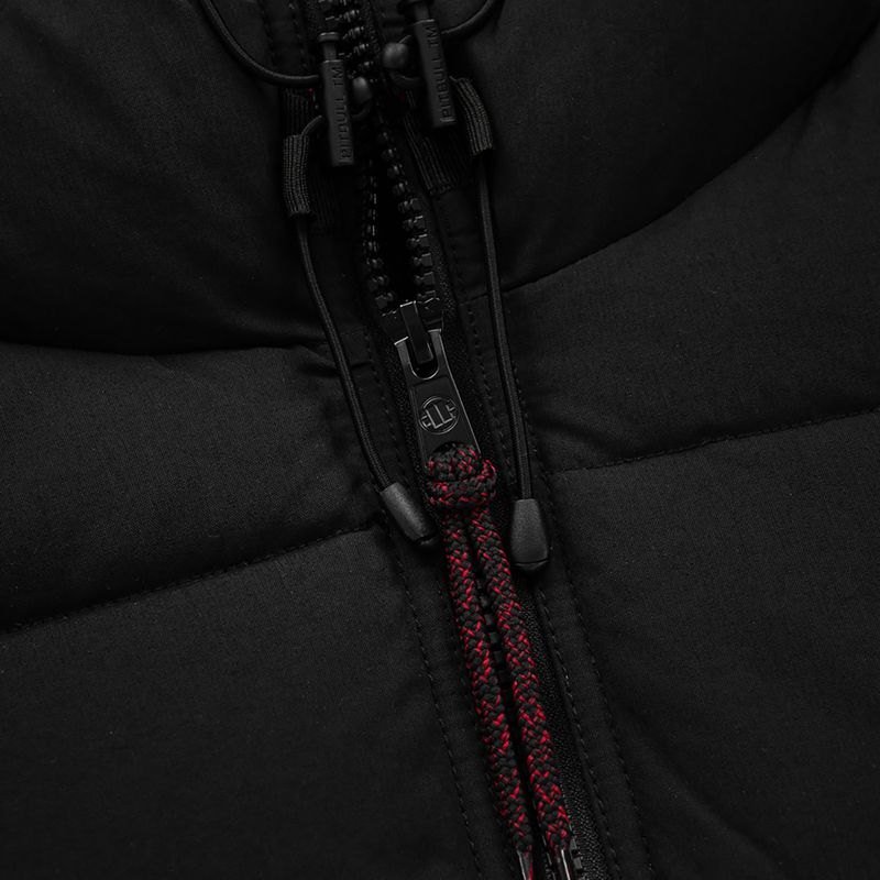 Jachetă de iarnă pentru bărbați Pitbull West Coast Greyfox Hooded Quilted black 4
