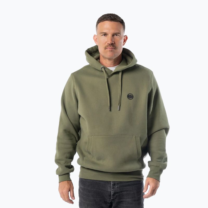 Bluză pentru bărbați Pitbull Small Logo Hooded olive