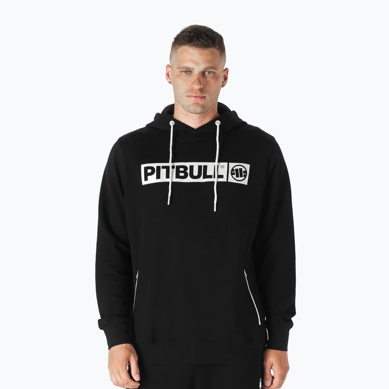 Hanorac pentru bărbați Pitbull West Coast Hooded Hilltop Terry Group black
