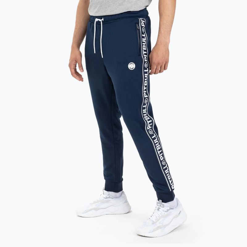 Pantaloni pentru bărbați Pitbull West Coast Trackpants Tape Logo Terry Group dark navy