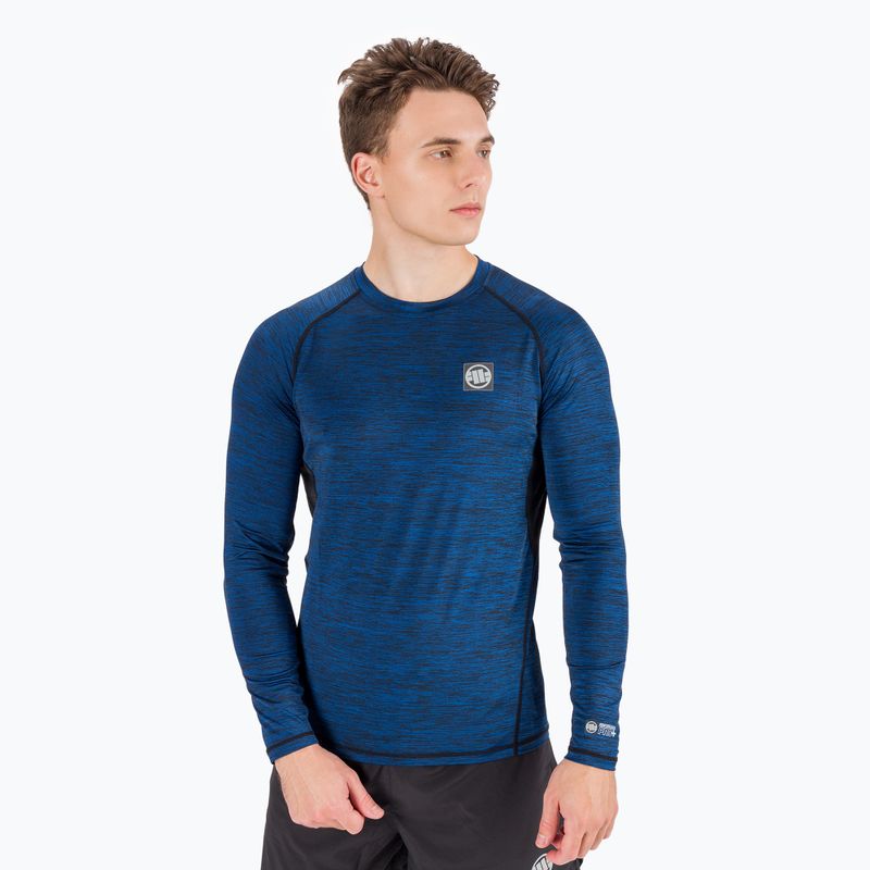 Bărbați Rashguard cu mânecă lungă Pitbull West Coast Performance Small Logo dark navy