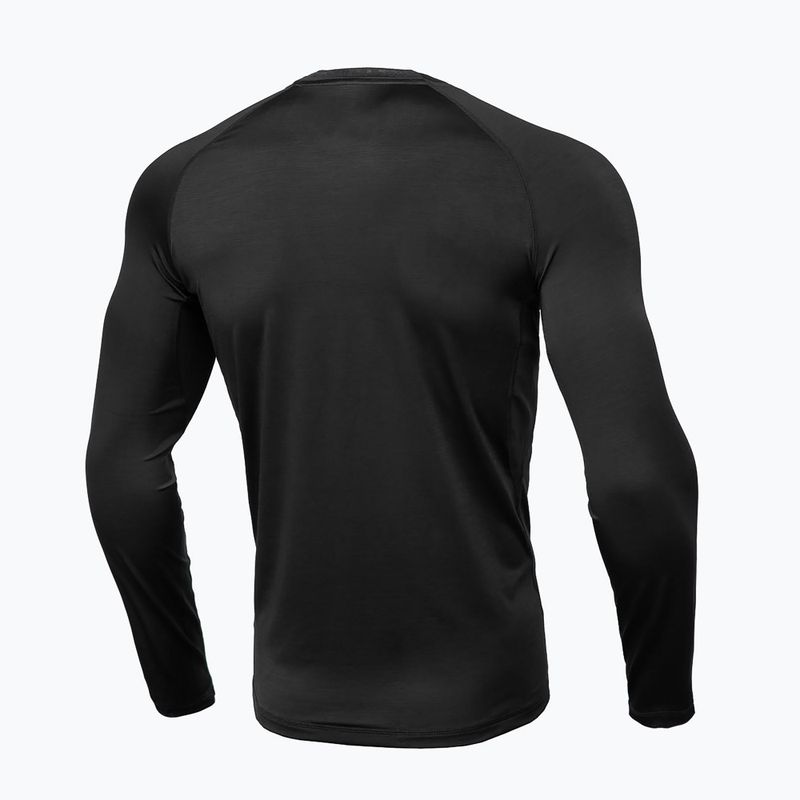 Bărbați Rashguard cu mânecă lungă Pitbull West Coast Performance Small Logo black 7