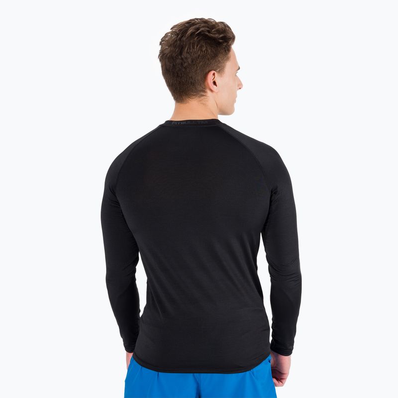 Bărbați Rashguard cu mânecă lungă Pitbull West Coast Performance Small Logo black 3