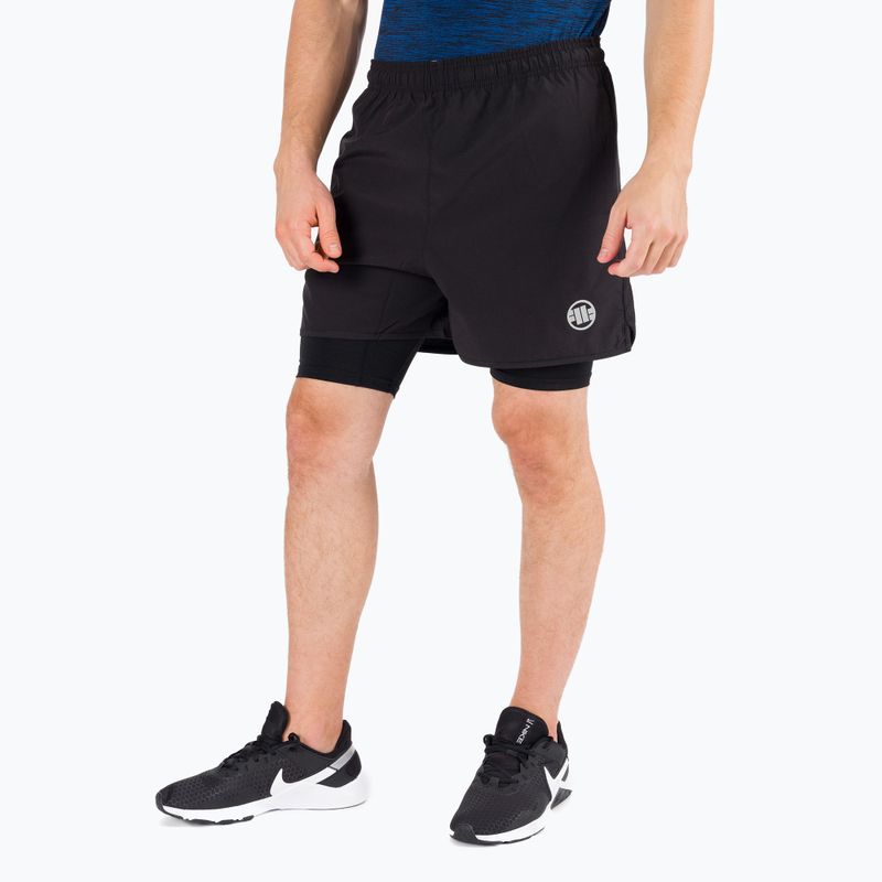 Pantaloni scurți de antrenament pentru bărbați Pitbull West Coast Performance Mesh 2 black