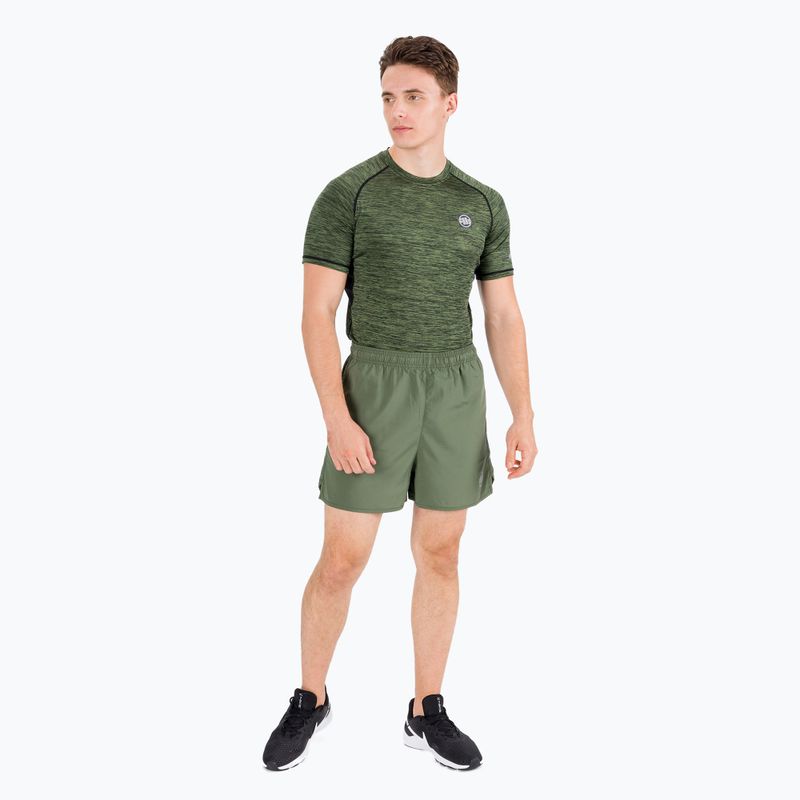 Pantaloni scurți de antrenament pentru bărbați Pitbull West Coast Performance Small Logo olive 7