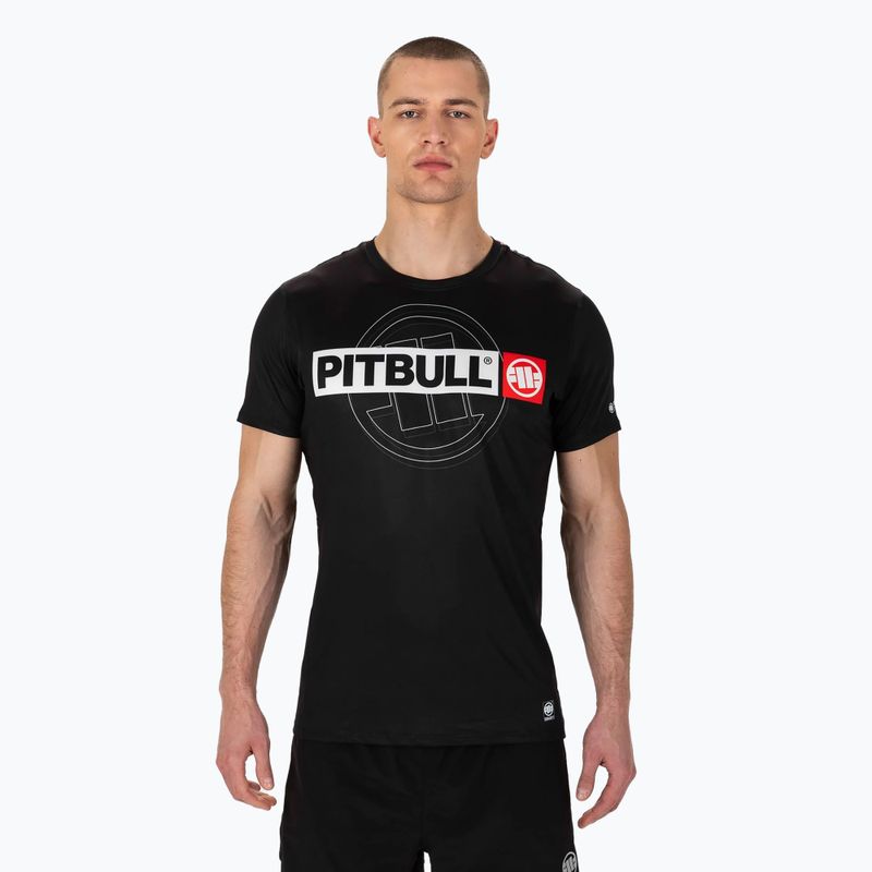 Tricou de antrenament pentru bărbați Pitbull Mesh Performance Pro Plus Hilltop Sports black