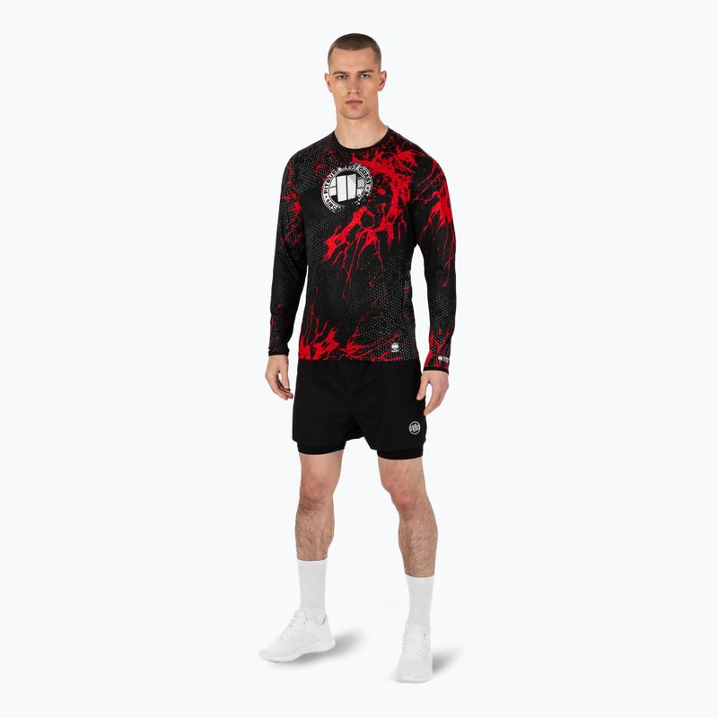 Longsleeve de antrenament pentru bărbați Pitbull Mesh Performance Pro Plus Blood Dog II black 2