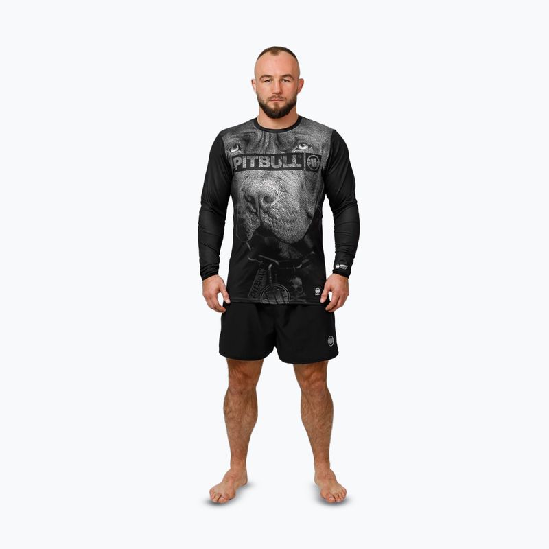 Longsleeve de antrenament pentru bărbați Pitbull Mesh Performance Pro Plus Born in 1989 black 2