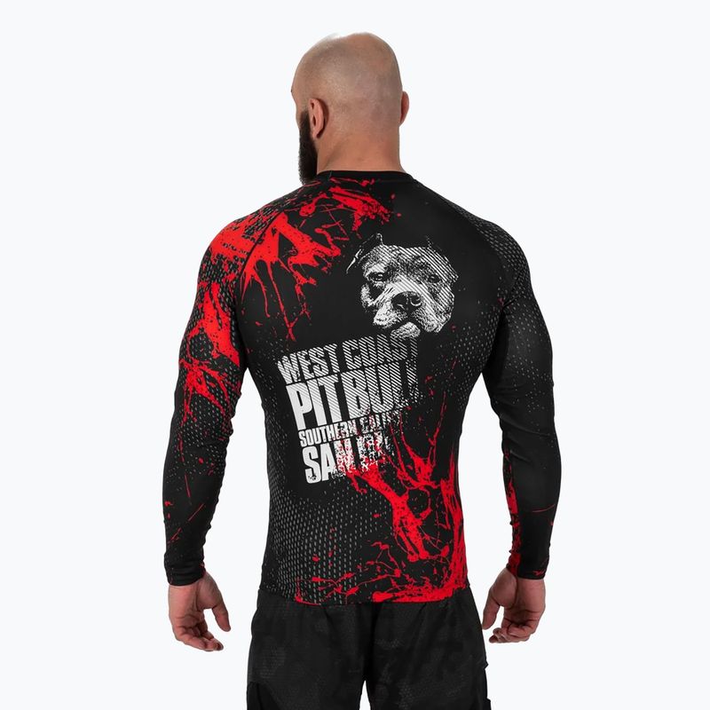 Rashguard longsleeve pentru bărbați Pitbull Rashguard Blood Dog II black 3